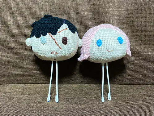 三十路と律巴さんのぬい制作中