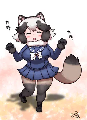 踊るタヌキちゃん秋.png